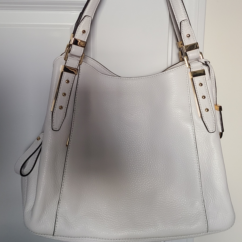 Michael Kors Bowery Large white shoulder tote